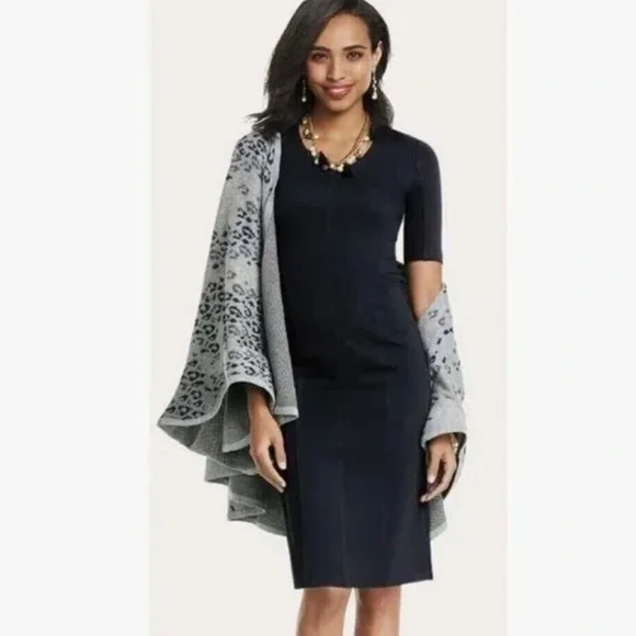 CAbi | Dresses | Cabi 31 Claire Ponte Sheath Knit Dress Short Sleeve  Stretchy In Black Size 6 | Poshmark